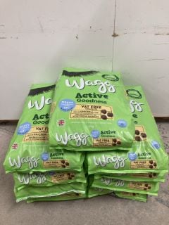 9 X WAGG ACTIVE GOODNESS CHICKEN DOG FOOD 12 KG RRP £121.50 BB 04/01/26