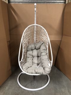 WHITE SWING EGG CHAIR (COLLECTION ONLY)