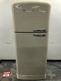 SMEG FROST FREE FRIDGE FREEZER 80/20 LEFT HAND CREAM MODEL: FAB50LCR5 RRP £2399.00