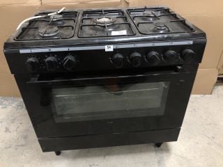 LOGIK LFTG90B18 90 CM DUAL FUEL RANGE COOKER BLACK RRP: £459