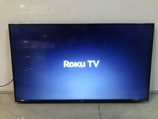 JVC 40" LED SMART FHD ROKU TV WITH ACCESSORIES MODEL: LT-40CR330 (POWERS ON)