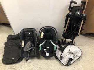 QTY OF ITEMS INC FOLDABLE BLACK PUSHCHAIR