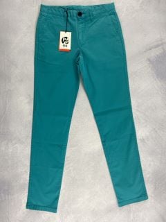 PAUL SMITH MEN'S TAPERED FIT CHINO. SIZE: 29, MADE FROM: 98% PIMA COTTON 2% ELASTANE - WOVEN PFD/GMT DYE  220GM.