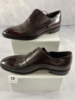 PAUL SMITH MEN'S SHOE BERTIN AUBERGINE. SIZE: 8, MADE FROM: MENS SHOE 100% CALF LEATHER UPPER/RUBBER SOLE. RRP: £295