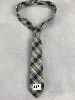 PAUL SMITH MEN'S TIE NARROW 6CM CHECK. MADE FROM: 64 SILK 36 LINEN. RRP: £100