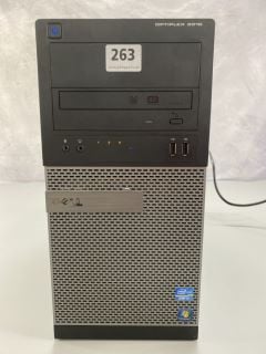 DELL OPTIPLEX 3010 256GB PC IN BLACK: MODEL NO D12M (UNIT  ONLY). INTEL CORE I3-3225 @ 3.30 GHZ, 8GB RAM,   [JPTN41927]