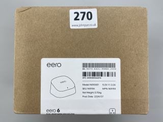 EERO 6 DUAL BAND MESH WFI ROUTER (SEALED)