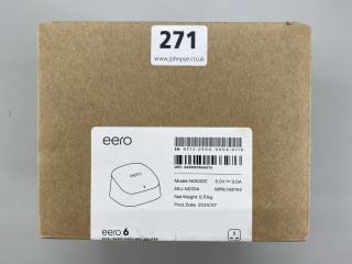 EERO 6 DUAL BAND MESH WFI ROUTER (SEALED)