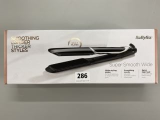 BABYLISS SUPER SMOOTH WIDE HAIR STRAIGHTNERS (SEALED)