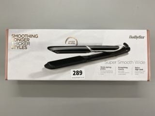 BABYLISS SUPER SMOOTH WIDE HAIR STRAIGHTNERS (SEALED)