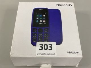 NOKIA 105 (4TH EDITION)  SMARTPHONE IN BLACK. (WITH BOX & CHARGE PLUG)  [JPTN41882]