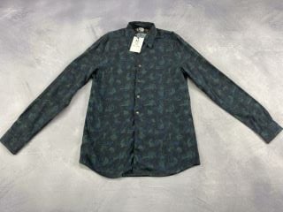 PAUL SMITH MEN'S LS REGULAR FIT SHIRT. SIZE: S, MADE FROM: 100% VISCOSE. RRP: £155