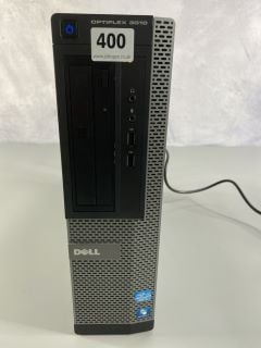 DELL OPTIPLEX 3010 512GB PC IN BLACK: MODEL NO D07D (UNIT ONLY). INTEL CORE I3-3220 @ 3.30 GHZ, 8GB RAM,   [JPTN41954]