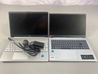 2 X  LAPTOPS TO INCLUDE HP LAPTOP 15S-FQ5585NA.(SMASHED/SALVAGE/SPARES)  [JPTN41966, JPTN41981]