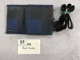 PAUL SMITH MEN'S WALLET POUCH CHK NY. MADE FROM: 100 NYLON. RRP: £90