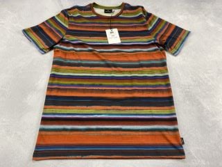 PAUL SMITH MEN'S SS TSHIRT PAINTED STRIPE. SIZE: S, MADE FROM: 100% COTTON. RRP: £80