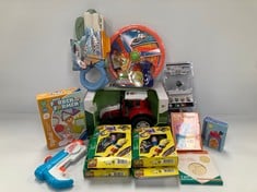 17 X VARIETY OF CHILDREN'S TOYS INCLUDING RED TRACTOR - LOCATION 40A.