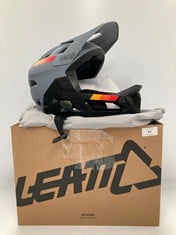 LEATT ENDURO FULL FACE BIKE HELMET SIZE S MATT GREY - LOCATION 25A.