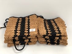 8 X PREMIUM BROWN AND BLACK DESIGNER BAGS (TOTAL P.V.P. €384) - LOCATION 50B.