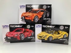 3 X OPEN BRICKS - SPORTS CAR RED OB-WS0905 (SEALED) VARIOUS COLOURS - LOCATION 30B.