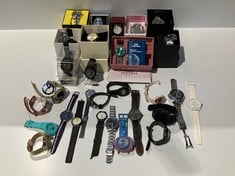 VARIETY OF BROKEN WATCHES OF VARIOUS MAKES AND MODELS INCLUDING A GOLD TOMMY WATCH - LOCATION 14B.