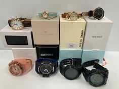 8 X WATCHES VARIOUS MAKES AND MODELS INCLUDING NINE WEST MODEL NW/2346YF - LOCATION 10B.