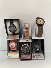 6 X TIMEX WATCHES VARIOUS MODELS INCLUDING MODEL T5K523 - LOCATION 10B.