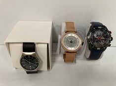 3 X WATCHES VARIOUS MAKES AND MODELS INCLUDING SKAGEN 233XXLSLB - LOCATION 10B.