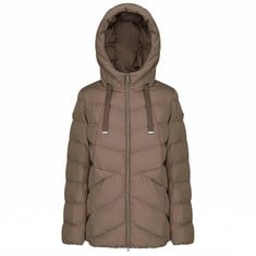 GEOX WOMEN'S DOWN JACKET WALNUT COLOUR SIZE 52 - LOCATION 50A.