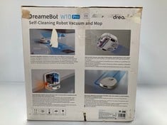 DREAME W10 PRO ROBOT HOOVER AND FLOOR CLEANER WITH AUTOMATIC SELF-CLEANING STATION, SUCTION POWER 4000 PA, 3D OBSTACLE DETECTION, LIDAR NAVIGATION MAPPING, WIFI/APP/ALEXA, COLOUR WHITE (P.V.P 799€) -