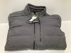 GEOX MEN'S COAT GREY/BLACK COLOUR SIZE 60 - LOCATION 32B.