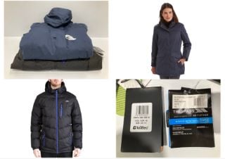 2 X COATS VARIOUS BRANDS INCLUDING A KILLTEC BLUE SIZE 42 AND A TRESPASS BLACK SIZE XL - LOCATION 28B.