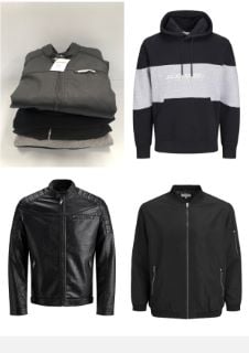 4 X JACK JONES JACKETS AND SWEATSHIRTS VARIOUS MODELS, LARGE SIZES INCLUDING SWEATSHIRT - LOCATION 46A.