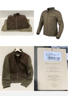 2 X GREEN BROGER COAT SIZE XL AND BROWN MILANO JACKET - LOCATION 28B.