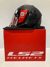 MOTORBIKE HELMET BRAND LS2 AIRFLOW II MATT BLACK COLOUR SIZE L - LOCATION 24B.