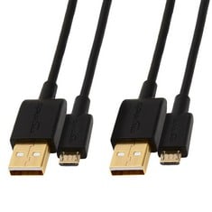 23 X BASICS USB 2.0 CABLE USB-A MALE TO MICRO USB (PACK OF 2), 0.9 M, BLACK - LOCATION 16B.