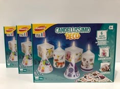 3 X JOUSTRA CANDELLISSIMO DECO SETS - LOCATION 37C.