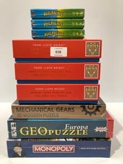 9 X VARIETY OF BOARD GAMES INCLUDING MONOPOLY - LOCATION 50C.