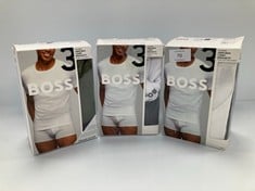 3 X PACKS OF HUGO BOSS VESTS VARIOUS SIZES M,S AND XL - LOCATION 34A.