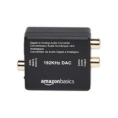 5 X 192 KHZ COAXIAL OPTICAL DIGITAL AUDIO TO RCA ANALOGUE DIGITAL AUDIO CONVERTER, ABS - LOCATION 10C .