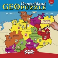 6 X AMIGO GEO PUZZLE - PUZZLE OF 51 PIECES GERMANY - LOCATION 47C.