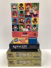 7 X VARIETY OF BOARD GAMES INCLUDING SLOW DOWN PUZZLE - LOCATION 52C.