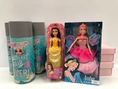 7 X VARIETY OF DOLLS INCLUDING DISNEY PRINCESS BELLA - LOCATION 52C.