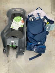 2 X MISCELLANEOUS BABY ITEMS INCLUDING BICYCLE SEAT.