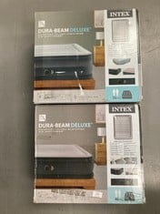 2 X MATTRESS INTEX DURA BEAM DELUXE VARIOUS MODELS AND SIZES INCLUDING 46CM TWO PERSON MATTRESS.