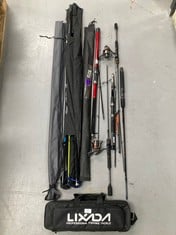 8 X FISHING RODS OF VARIOUS MODELS AND SIZES INCLUDING LIXADA.