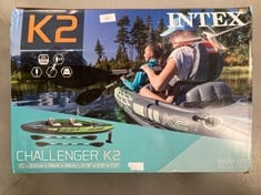 INTEX 68306 - CHALLENGER K2 INFLATABLE KAYAK & 2 PADDLES - 351 X 76 X 38 CM (P.V.P 142,94€).