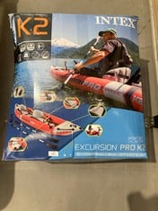 INTEX INFLATABLE KAYAK EXCURSION PRO PADDLE + INFLATOR (P.V.P 248,75€) (DIRTY).