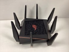 ASUS GT-AC 5300 WIFI ROUTER-6 (ORIGINAL RRP - €199.91) IN BLACK. (WITH CHARGER + ETHERNET CABLE (SEE PHOTOS). WITHOUT BOX) [JPTZ7403]