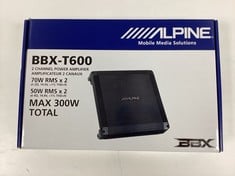 ALPINE BBK-7600 MAX 2 CHANNEL CLASS A/B CAR AMPLIFIER (ORIGINAL RRP - €119,99) IN BLACK (WITH SEALED BOX) (SEALED UNIT). [JPTZ7638]